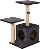 Scratching post, cat bed with a booth, 4 levels