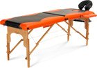 Table, massage bed 2-section wood two-color