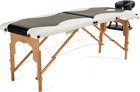 Table, massage bed 2-section wood two-color