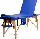 Table, massage bed 3-section wood