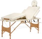 Table, massage bed 4-section wood