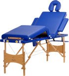 Table, massage bed 4-section wood