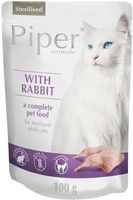 Wet cat food with rabbit Piper Animals SET 10x100g