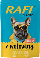 Wet dog food with beef pouch Rafi Classic SET 10x400g