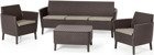 Garden furniture set SALEMO 3 brown