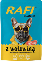 Wet dog food with beef pouch Rafi Classic SET 10x400g