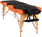 Stół, łóżko do masażu 2-segmentowe drewniane dwukolorowe