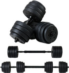 Bituminous dumbbells 40 kg set 4in1 + grips