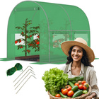 GREEN foil tunnel with windows - 4m2 = 200*200*200