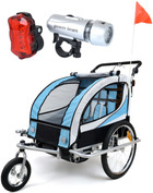 Bicycle trailer with shock absorber 2-seater +JOGGER blue